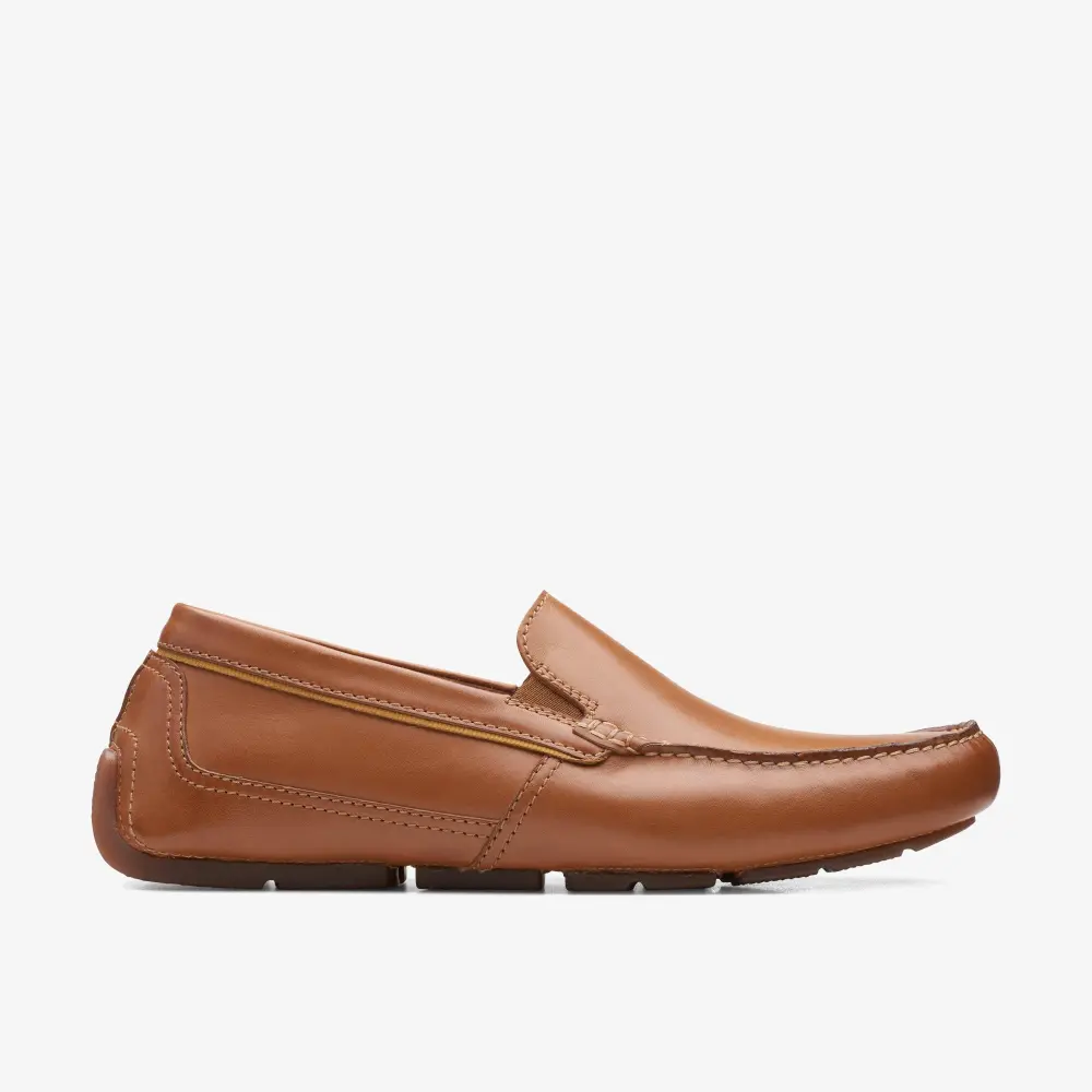 Mens Markman Plain Tan Leather Driver Loafers online