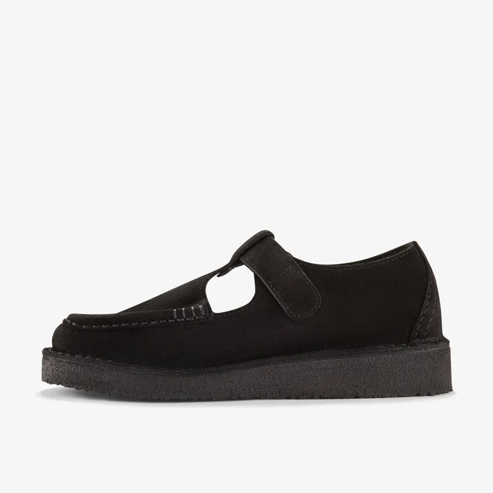 Mens Nomad T Bar Black Suede Shoes online