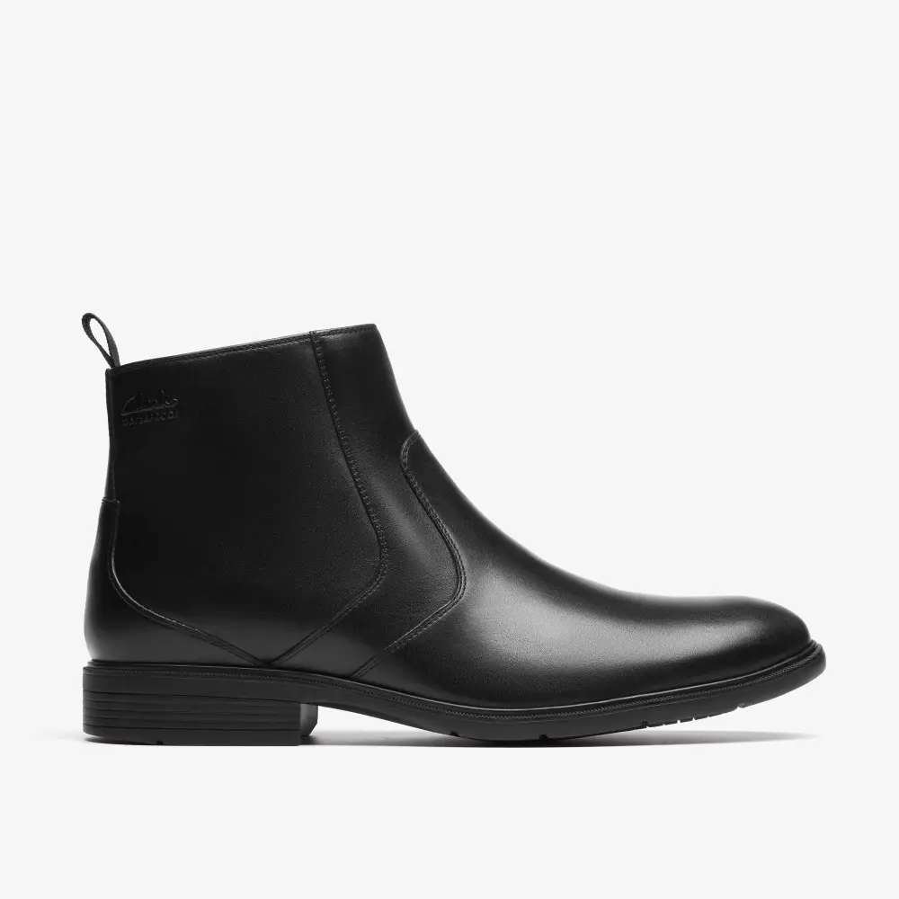 Mens Steadwell Zip Black Leather Dress Boots online