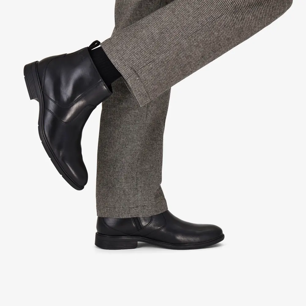 Mens Steadwell Zip Black Leather Dress Boots online