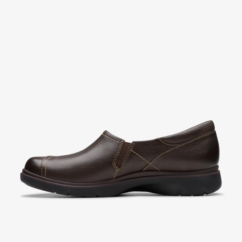Womens Certina Ease Dark Brown Leather Slip Ons online