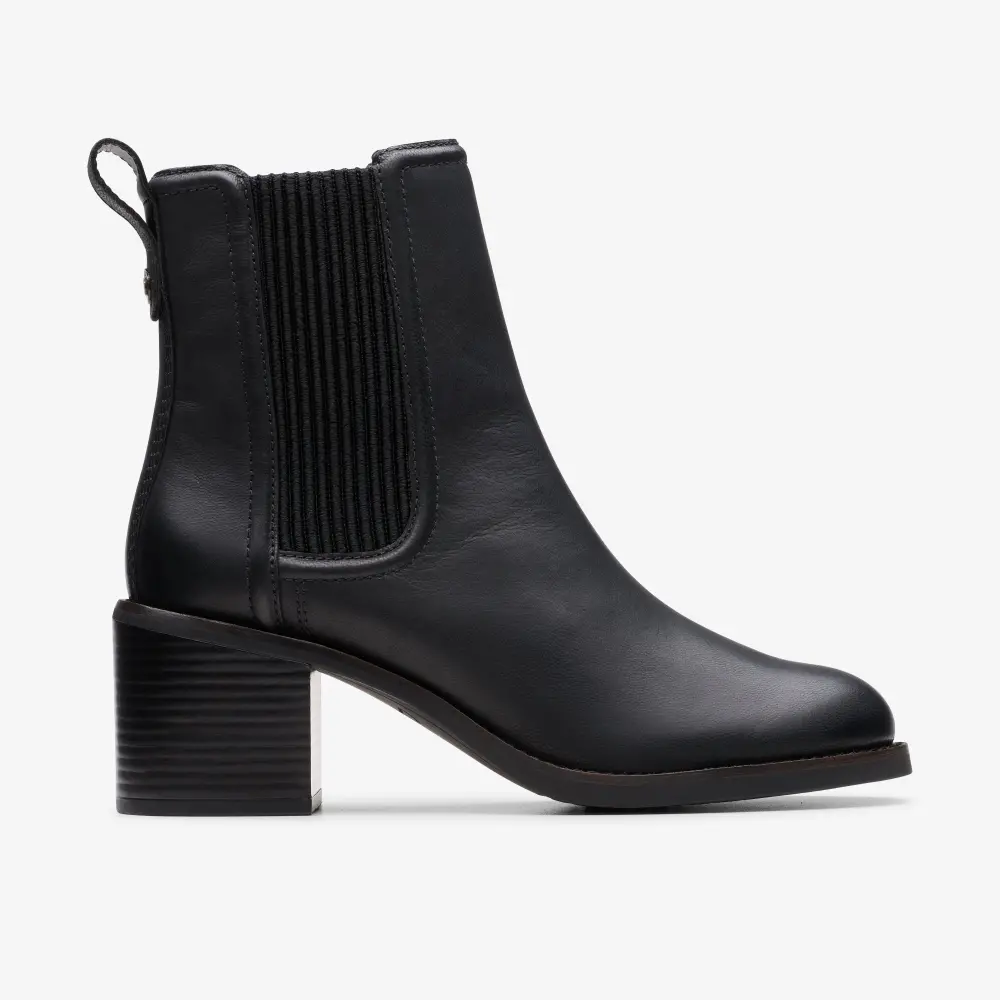 Womens Chamberly Top Black Leather Chelsea Boots online