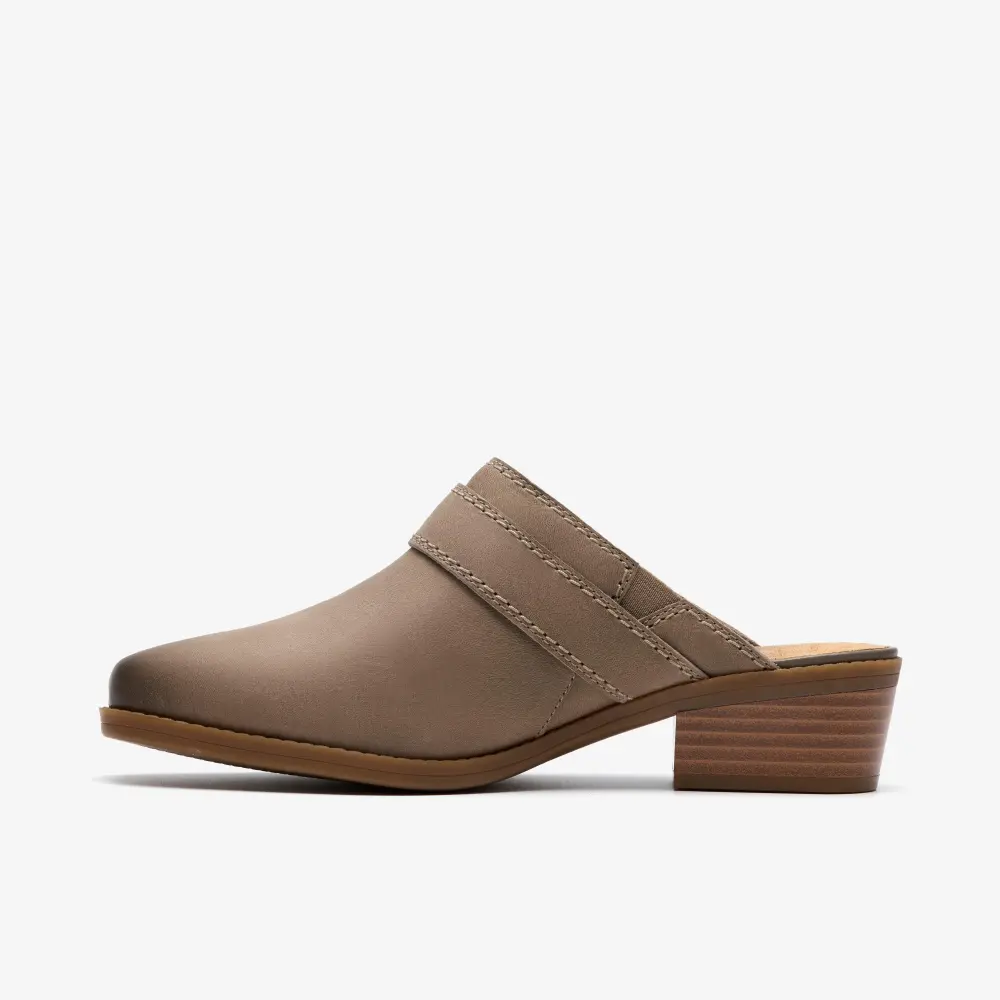 Womens Danyelle Mist Light Taupe Leather Clogs & Mules online