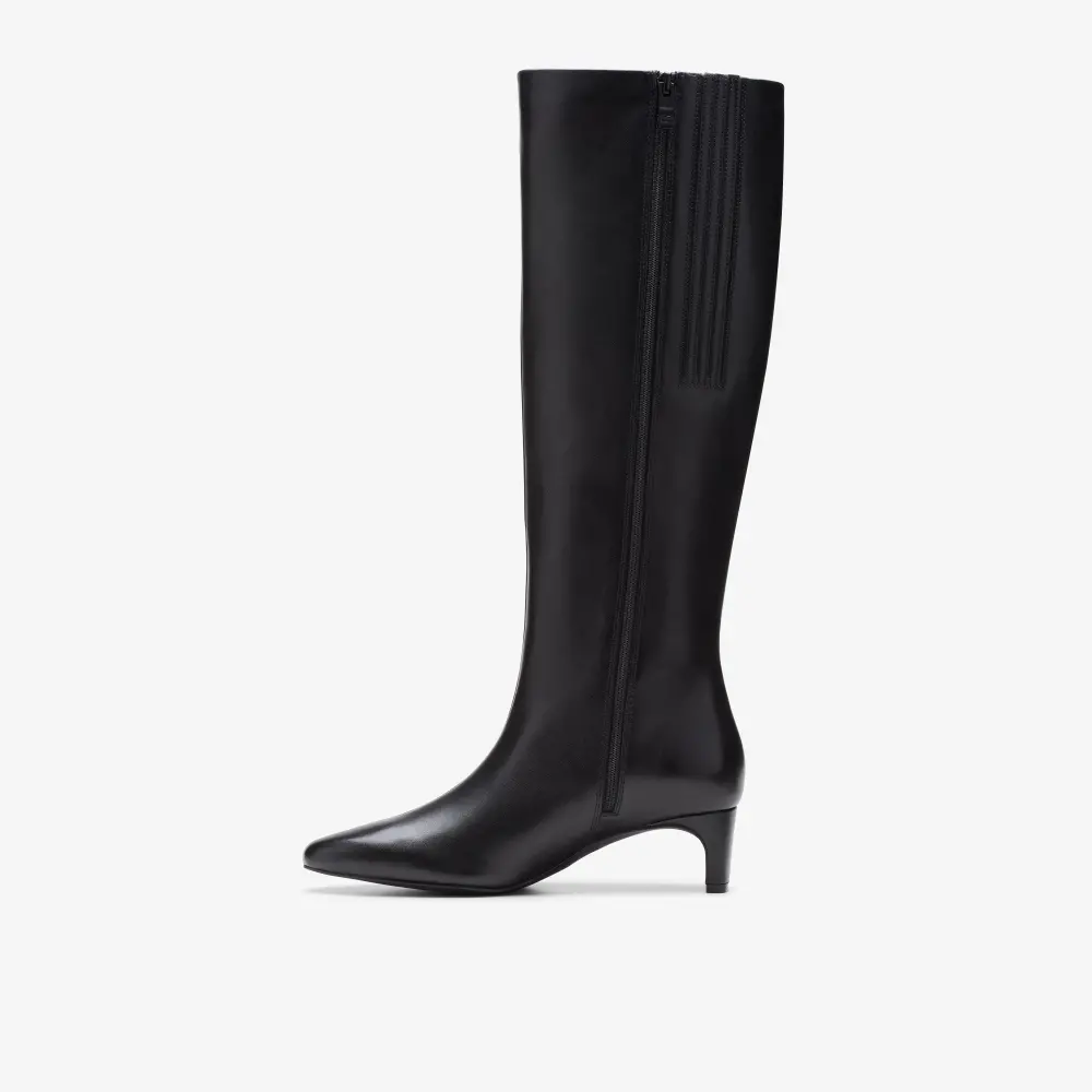 Womens Edina Tall Black Leather Knee High Boots online