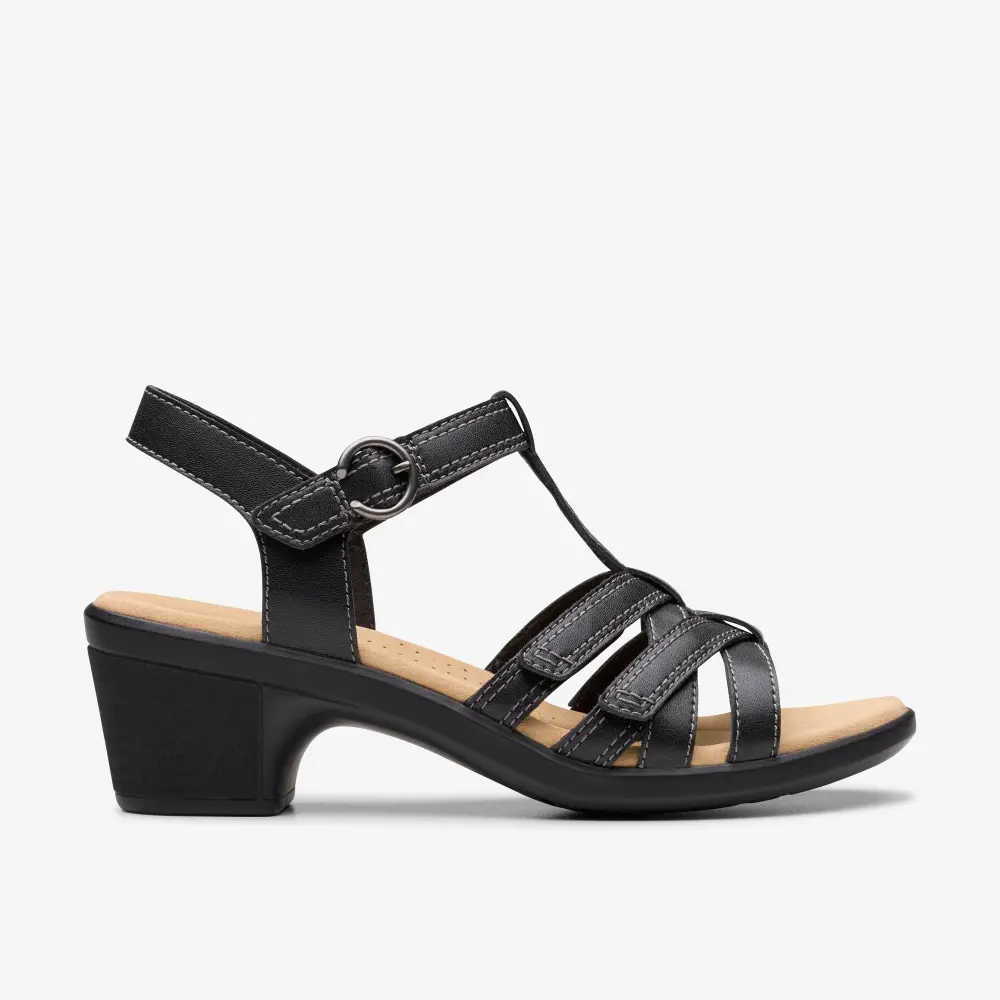 Women’s Emily 2 Rose Black Leather Heeled Sandals online