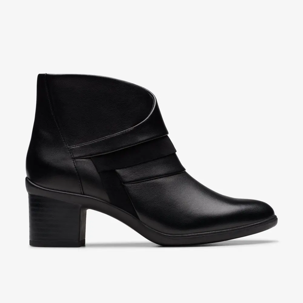 Womens Shaya Sky Black Leather Ankle Boots online
